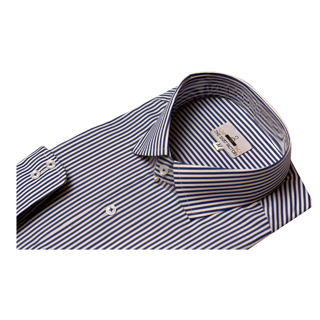 Oxford Blue & White Striped Shirt